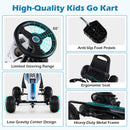Kids Pedal Go Kart with Freewheel Control – steering pedals and seat details