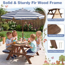 Fir wood frame and ground-stake details
