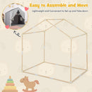 Kids Play Tent with Cotton Mat and Flag Banner – grey tent frame construction