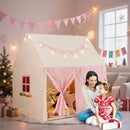Kids Play Tent with Padded Mat and Star Lights – Pink – pink family lifestyle
