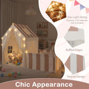 Kids Play Tent with Play Yard, Mat and Star Lights – Beige – detail view