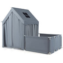 Kids Play Tent with Play Yard, Mat and Star Lights – Grey – product view