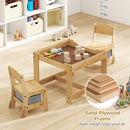 Kids Plywood Activity Table and Two Chairs with Storage – Grey, view 5