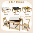 Kids Plywood Activity Table and Two Chairs with Storage – Grey, view 6