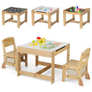 Kids Plywood Activity Table and Two Chairs with Storage – Beige, view 3