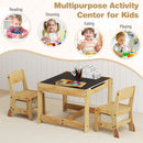 Kids Plywood Activity Table and Two Chairs with Storage – Beige, view 8