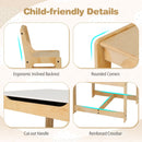 Kids Plywood Activity Table and Two Chairs with Storage – shared detail view