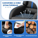 Kids Push-Back Recliner with Side Pockets, Blue, view 7
