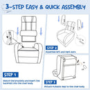 Kids Push-Back Recliner with Side Pockets, Blue, view 10