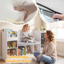 Kids Reading Bench with Bookshelves and Storage – Padded cushion and removable cover