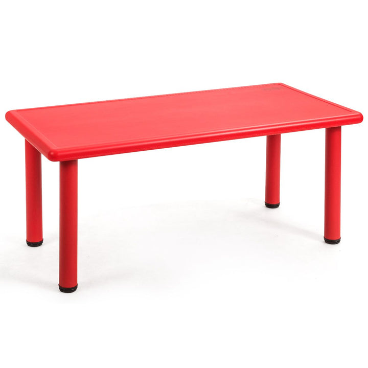 Kids Red Rectangular Activity Table, Red, view 2