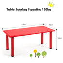 Kids Red Rectangular Activity Table, Red, view 4