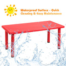 Kids Red Rectangular Activity Table, Red, view 5