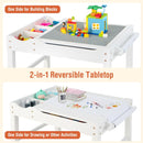 Kids Reversible Activity Table with Storage and Paper Roll – White, view 3
