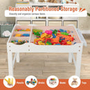 Kids Reversible Activity Table with Storage and Paper Roll – White, view 5