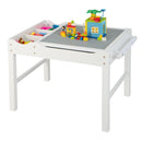 Kids Reversible Activity Table with Storage and Paper Roll – White, view 10