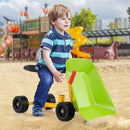 Kids Ride-On Sand Dumper with Tipping Tray – raised tray during sand play