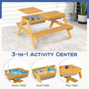 Kids Sand and Water Picnic Table with Adjustable Umbrella – Colourful, view 4