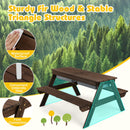Kids Sand and Water Picnic Table with Adjustable Umbrella – Coffee, view 5