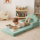 Kids Shell Back Flip-Out Sofa with Washable Cover – Green – detail view
