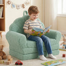 Kids Shell Back Flip-Out Sofa with Washable Cover – Green – detail view