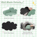 Kids Shell Back Flip-Out Sofa with Washable Cover – Green – detail view
