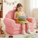 Kids Shell Back Flip-Out Sofa with Washable Cover – Pink – detail view