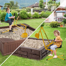 Kids Sit-On Sand Digger with Rotating Seat – digging in a sandpit