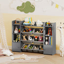 Kids Storage Cabinet with Eight Removable Toy Bins – Grey product view 1