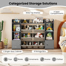 Kids Storage Cabinet with Eight Removable Toy Bins – Grey product view 6