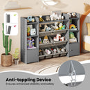 Kids Storage Cabinet with Eight Removable Toy Bins – Grey product view 8