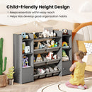 Kids Storage Cabinet with Eight Removable Toy Bins – Grey product view 10