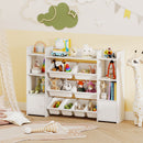 Kids Storage Cabinet with Eight Removable Toy Bins – White product view 1