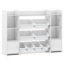 Kids Storage Cabinet with Eight Removable Toy Bins – White product view 2