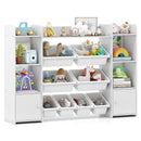 Kids Storage Cabinet with Eight Removable Toy Bins – White product view 3