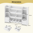 Kids Storage Cabinet with Eight Removable Toy Bins – White product view 4
