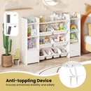 Kids Storage Cabinet with Eight Removable Toy Bins – White product view 8