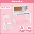 Kids Study Desk and Chair with Cork Noticeboard – desk and chair dimensions