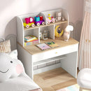 Kids Study Desk with Hutch and Drawer – White – Desk in a room