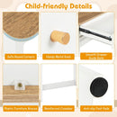 Kids Study Desk with Hutch and Drawer – White – Drawer rails and construction details