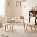 Front view of the table and chairs