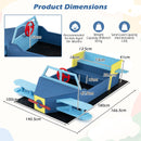 Kids Wooden Aeroplane Sandpit with Bench and Liner – dimensions and age and load limits