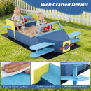 Kids Wooden Aeroplane Sandpit with Bench and Liner – handrails and reinforcement details