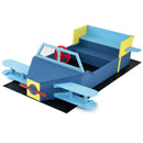 Kids Wooden Aeroplane Sandpit with Bench and Liner – opposite angle with cockpit