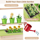 Kids Wooden Gardening Bench with Flowerpots and Watering Can, Natural, view 9