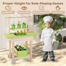 Kids Wooden Gardening Bench with Flowerpots and Watering Can, Natural, view 12