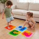 Liquid Sensory Floor Tiles, Four or Nine Piece Set – four tile home play layout