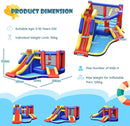 Bounce castle dimensions, ages 3–10 and 30 kg individual and 120 kg total limits