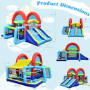 Dual-slide bounce castle dimensions: 424 × 297 × 240 cm