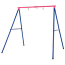 Red and Blue steel swing frame; frame only, swing not included